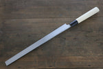 Sakai Takayuki [Left Handed] Kasumitogi White Steel Takohiki  Magnolia Handle - Japannywholesale