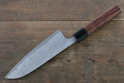 Nao Yamamoto SG2 Damascus Santoku  170mm Shitan Handle - Japannywholesale