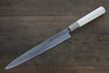 Sakai Takayuki [Left Handed] Kasumitogi White Steel Yanagiba  Magnolia Handle - Japannywholesale