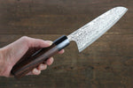 Nao Yamamoto SG2 Damascus Santoku  170mm Shitan Handle - Japannywholesale