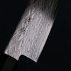 Seisuke AUS10 Mirror Crossed Santoku  180mm Black Pakka wood Handle - Japannywholesale