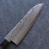 Seisuke AUS10 Mirror Crossed Santoku  180mm Brown Pakka wood Handle - Japannywholesale