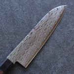 Seisuke AUS10 Mirror Crossed Santoku  180mm Brown Pakka wood Handle - Japannywholesale