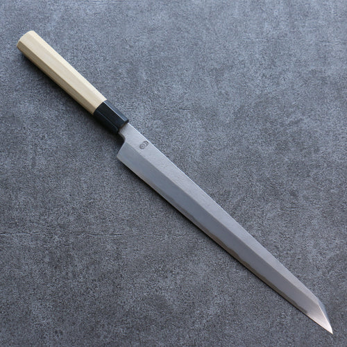 Kikuzuki White Steel No.2 Nashiji Kiritsuke Yanagiba  300mm Magnolia Handle - Japannywholesale