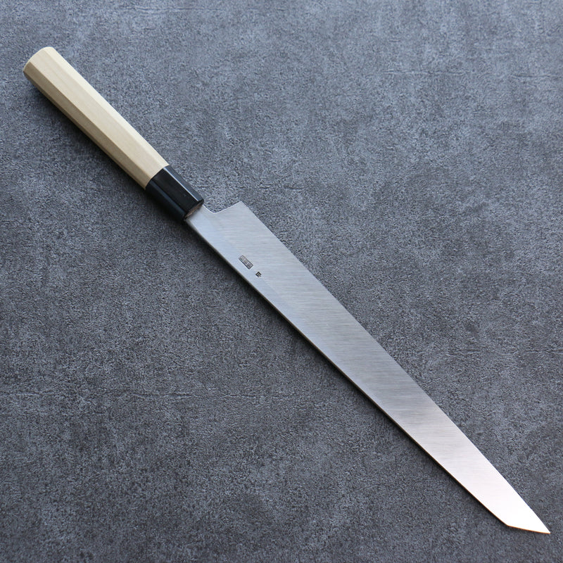 Kikuzuki White Steel No.2 Nashiji Kiritsuke Yanagiba  300mm Magnolia Handle - Japannywholesale