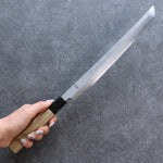 Kikuzuki White Steel No.2 Nashiji Sakimaru Takohiki  270mm Magnolia Handle - Japannywholesale