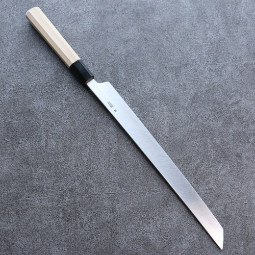 Kikuzuki White Steel No.2 Nashiji Sakimaru Takohiki  300mm Magnolia Handle - Japannywholesale