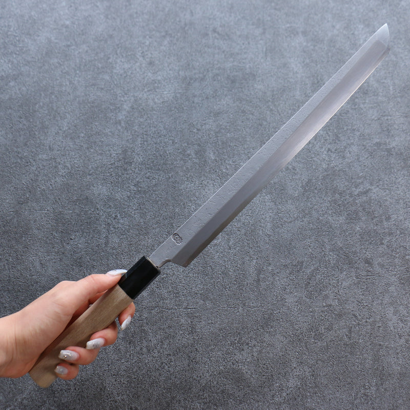 Kikuzuki White Steel No.2 Nashiji Sakimaru Takohiki  300mm Magnolia Handle - Japannywholesale