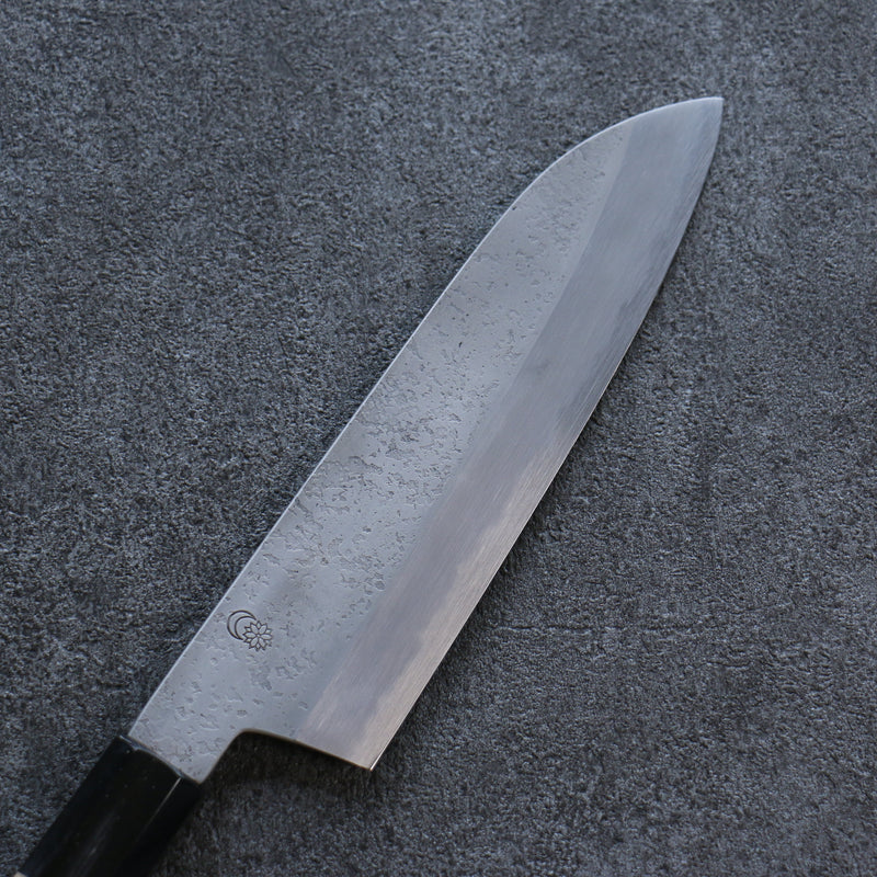 Kikuzuki White Steel No.2 Nashiji Santoku  180mm Magnolia Handle - Japannywholesale