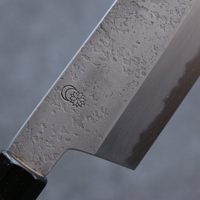 Kikuzuki White Steel No.2 Nashiji Santoku  180mm Magnolia Handle - Japannywholesale