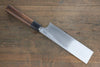 Hideo Kitaoka White Steel No.2 Damascus Kakugata Usuba  180mm Shitan Handle - Japannywholesale