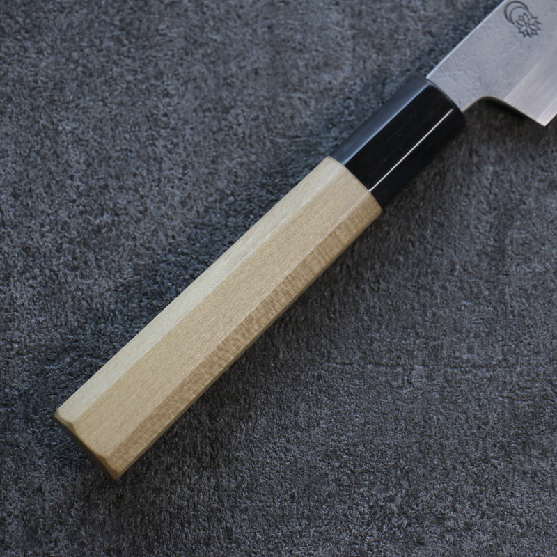 Kikuzuki White Steel No.2 Nashiji Kiritsuke Petty-Utility  135mm Magnolia Handle - Japannywholesale