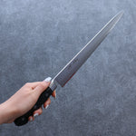 Seisuke VG5 Hammered Kasumitogi Sujihiki  270mm Black Pakka wood Handle - Japannywholesale