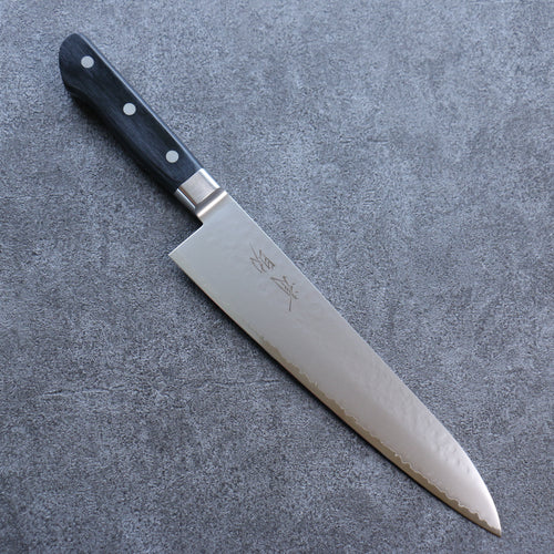 Seisuke VG5 Hammered Kasumitogi Gyuto  240mm Black Pakka wood Handle - Japannywholesale