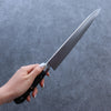 Seisuke VG5 Hammered Kasumitogi Gyuto  240mm Black Pakka wood Handle - Japannywholesale