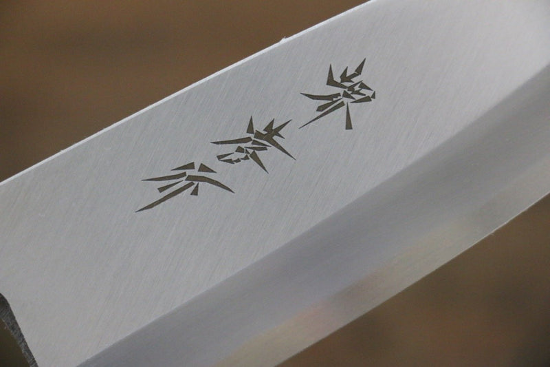 Sakai Takayuki Kasumitogi White Steel Fujitotsuru engraving Deba  165mm - Japannywholesale