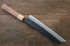 Seisuke Kokubyaku Blue Super Hammered Kurouchi Kiritsuke Gyuto  210mm Morado Handle - Japannywholesale