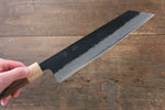 Seisuke Kokubyaku Blue Super Hammered Kurouchi Kiritsuke Gyuto  210mm Morado Handle - Japannywholesale