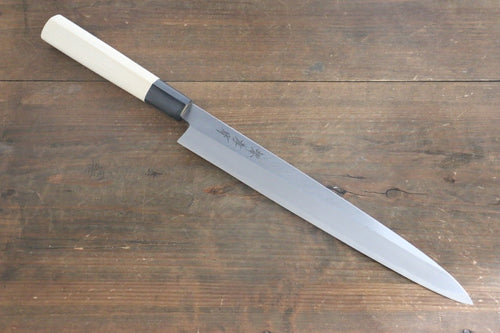 Sakai Takayuki Kasumitogi White Steel Yanagiba Japanese Knife Magnolia Handle - Japannywholesale