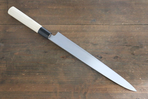 Sakai Takayuki Kasumitogi White Steel Yanagiba Japanese Knife Magnolia Handle - Japannywholesale