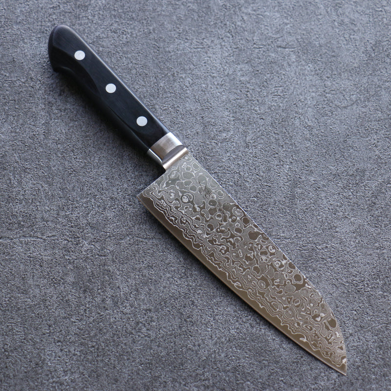 Seisuke AUS10 45 Layer Damascus Santoku  165mm Black Pakka wood Handle - Japannywholesale