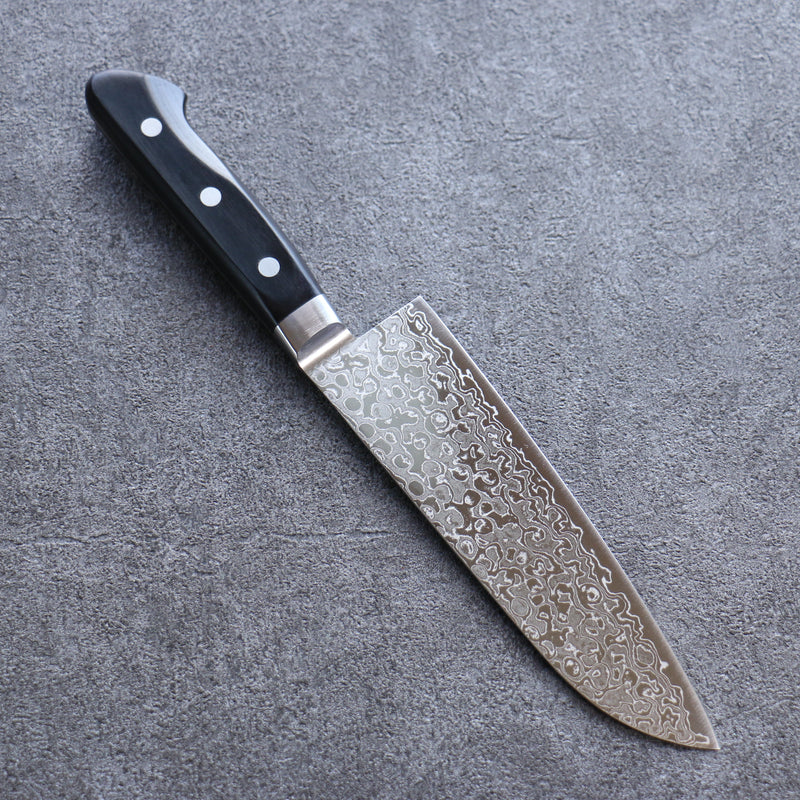 Seisuke AUS10 45 Layer Damascus Santoku  165mm Black Pakka wood Handle - Japannywholesale