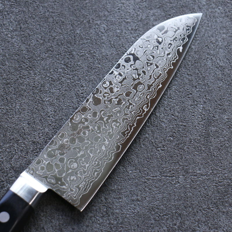 Seisuke AUS10 45 Layer Damascus Santoku  165mm Black Pakka wood Handle - Japannywholesale