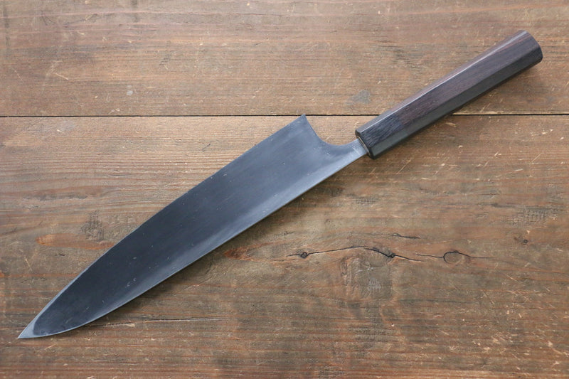 [Left Handed] Seisuke Blue Steel No.2 Hammered Kurouchi Gyuto  240mm with Shitan Handle - Japannywholesale