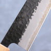 Seisuke Shitan Blue Super Hammered Kurouchi Gyuto  210mm Shitan Handle - Japannywholesale