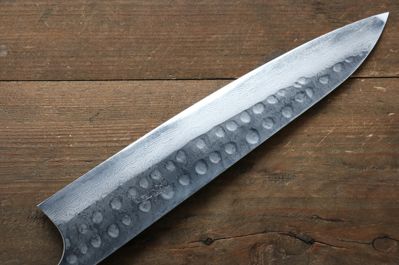 [Left Handed] Seisuke Blue Steel No.2 Hammered Damascus Gyuto  240mm with Shitan Handle - Japannywholesale