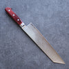 Seisuke VG10 33 Layer Mirrored Finish Damascus Kiritsuke Gyuto  210mm Red Pakka wood Handle - Japannywholesale