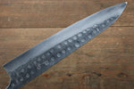 [Left Handed] Seisuke Blue Steel No.2 Hammered Damascus Gyuto  240mm with Shitan Handle - Japannywholesale