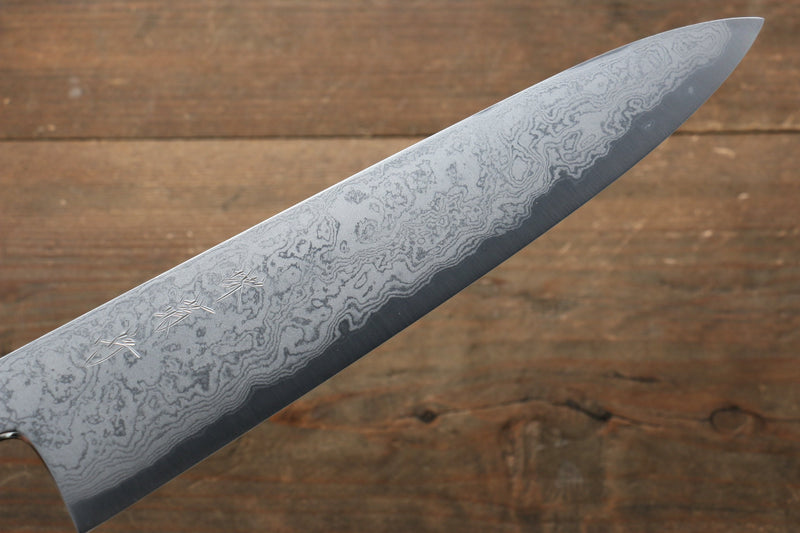 Kikumori Blue Steel No.1 Damascus Gyuto  240mm with Magnolia Handle - Japannywholesale