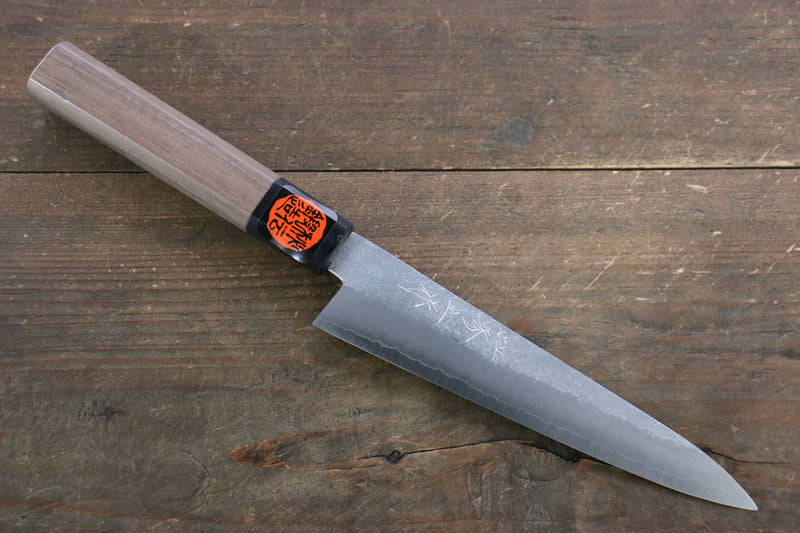 Shigeki Tanaka Silver Steel No.3 Nashiji Petty-Utility  150mm Walnut Handle - Japannywholesale