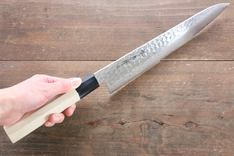 Sakai Takayuki AUS10 45 Layer Damascus Gyuto  240mm Magnolia Handle - Japannywholesale