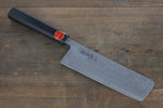 Shigeki Tanaka SG2 Damascus Nakiri  165mm Ebony Wood Handle - Japannywholesale