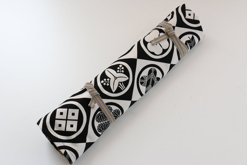 Japanese Style Knife Roll Kamon-Ura-Shirokamon 4 Pockets - Japannywholesale