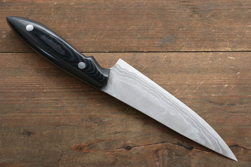 Kazuo Nomura White Steel No.2 Damascus Gyuto  150mm with Micarta Handle - Japannywholesale