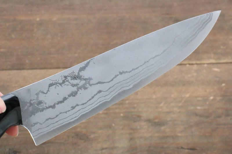 Kazuo Nomura White Steel No.2 Damascus Gyuto  180mm with Micarta Handle - Japannywholesale