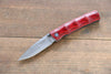 MCUSTA Take (Bamboo) Stainless Steel Damascus Pocket Knife 71mm Pakka wood Handle - Japannywholesale