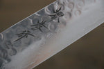 Sakai Takayuki AUS-10 45 Layer Damascus Hammered Sujihiki Japanese Chef Knife 240mm Green Lacquered Handle With Saya - Japannywholesale