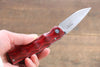 MCUSTA Take (Bamboo) Stainless Steel Damascus Pocket Knife 71mm Pakka wood Handle - Japannywholesale