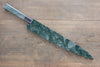 Sakai Takayuki AUS-10 45 Layer Damascus Hammered Sujihiki Japanese Chef Knife 240mm Green Lacquered Handle With Saya - Japannywholesale