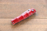 MCUSTA Take (Bamboo) Stainless Steel Damascus Pocket Knife 71mm Pakka wood Handle - Japannywholesale