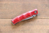 MCUSTA Take (Bamboo) Stainless Steel Damascus Pocket Knife 71mm Pakka wood Handle - Japannywholesale