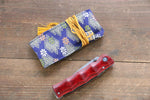 MCUSTA Take (Bamboo) Stainless Steel Damascus Pocket Knife 71mm Pakka wood Handle - Japannywholesale