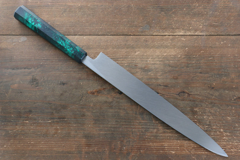 Sakai Takayuki Nanairo INOX Molybdenum Yanagiba  270mm ABS resin(Green tortoiseshell) Handle - Japannywholesale