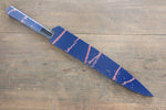 Sakai Takayuki AUS-10 45 Layer Damascus Hammered Sujihiki Japanese Chef Knife 240mm Blue Lacquered Handle With Saya - Japannywholesale