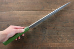 Sakai Takayuki Nanairo INOX Molybdenum Yanagiba  270mm ABS resin(Green pearl) Handle - Japannywholesale