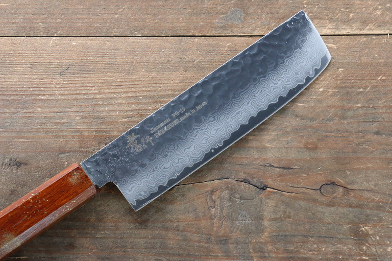 Sakai Takayuki VG10 33 Layer Damascus Nakiri  160mm Live oak Lacquered (Seiren) Handle - Japannywholesale